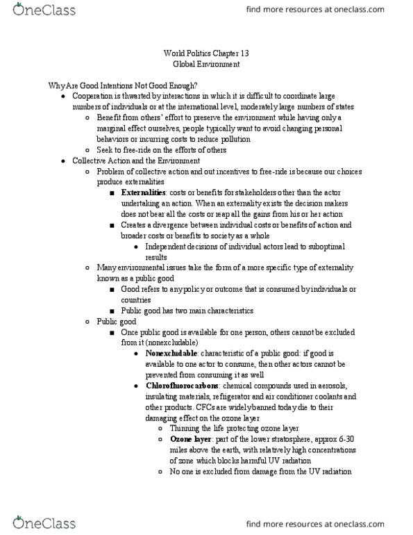 POLI 12 Chapter Notes - Chapter 535-562: Common-Pool Resource, Ozone Layer, World Politics thumbnail