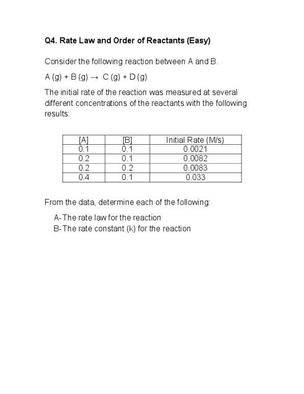 CHM135H1 Lecture Notes - Reaction Rate Constant, Rate Equation thumbnail