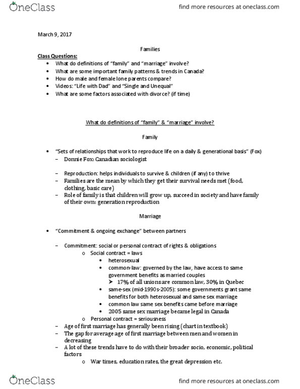 SY101 Lecture Notes - Lecture 22: Social Contract, Nuclear Family thumbnail