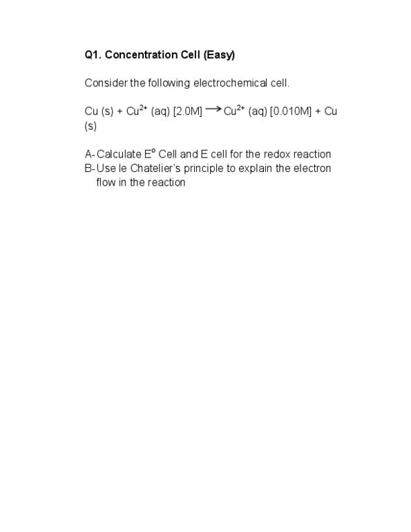 CHM135H1 Lecture Notes - Redox, Electrochemical Cell thumbnail