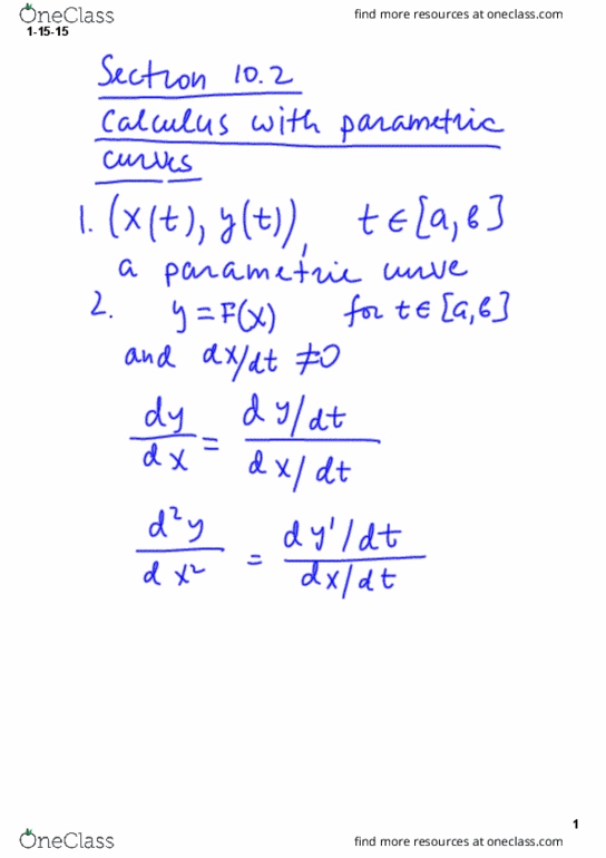 MATH 2173 Lecture Notes - Lecture 2: Second Derivative thumbnail