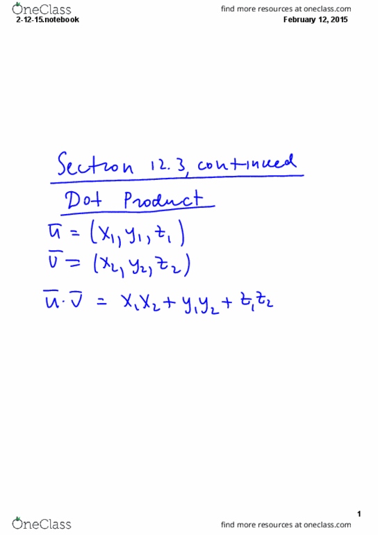 MATH 2173 Lecture 8: 2-12-15 thumbnail