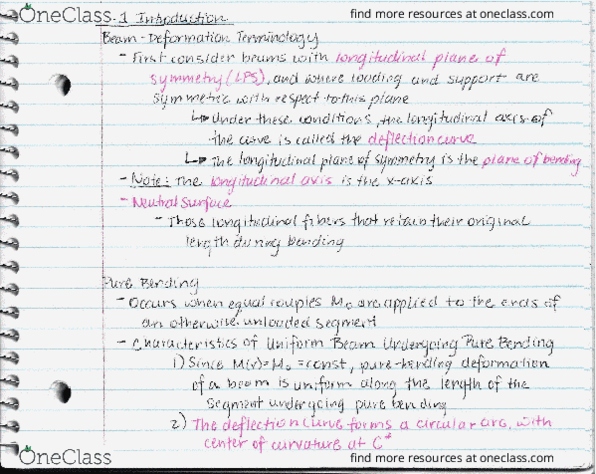 CE 313 Chapter Notes - Chapter 6: Neutral Axis, Lection thumbnail