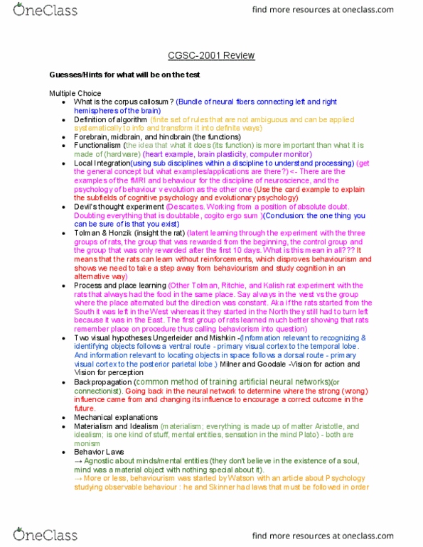 Cgsc 2001 Study Guide Winter 2017 Midterm Shrdlu Phrase Structure Cgsc 2001 Study Guide Winter 2017 Midterm Shrdlu Phrase Structure