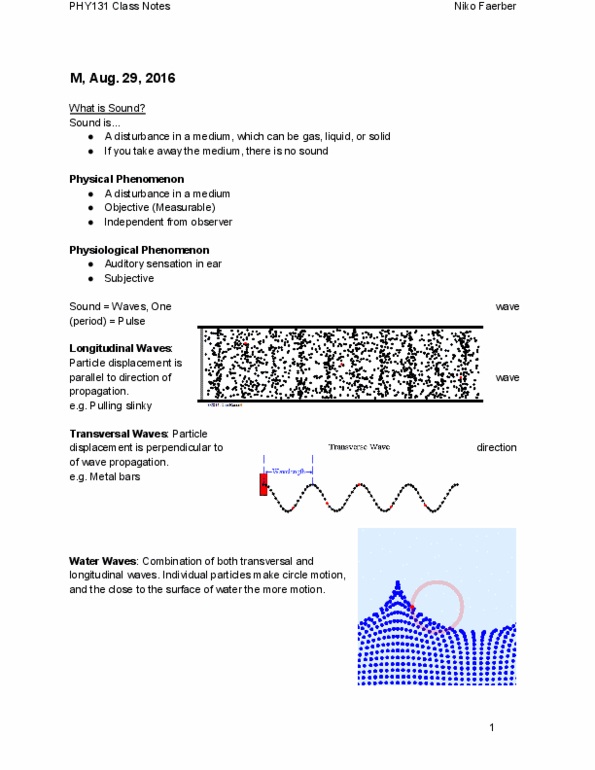 PHY 131 Lecture 1: PHY131ClassNotesPre-Exam1 thumbnail