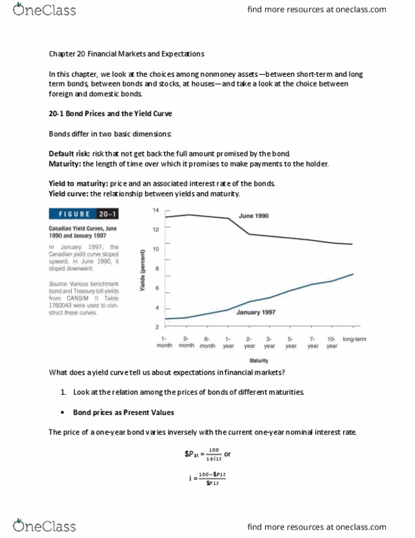 EC390 Chapter Notes - Chapter 20: Monetary Policy, Yield Curve, Interest Rate thumbnail