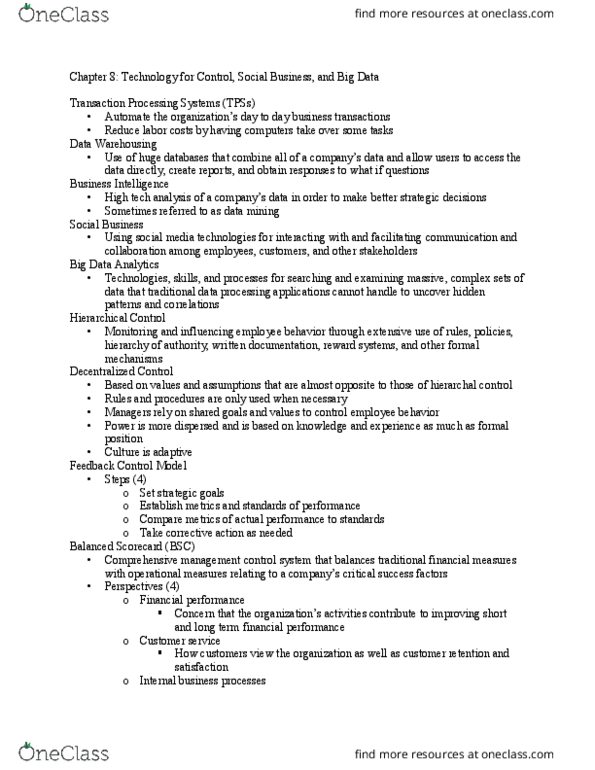 BUSI 610 Chapter Notes - Chapter 8: Intellectual Capital, Balanced Scorecard, Tacit Knowledge thumbnail