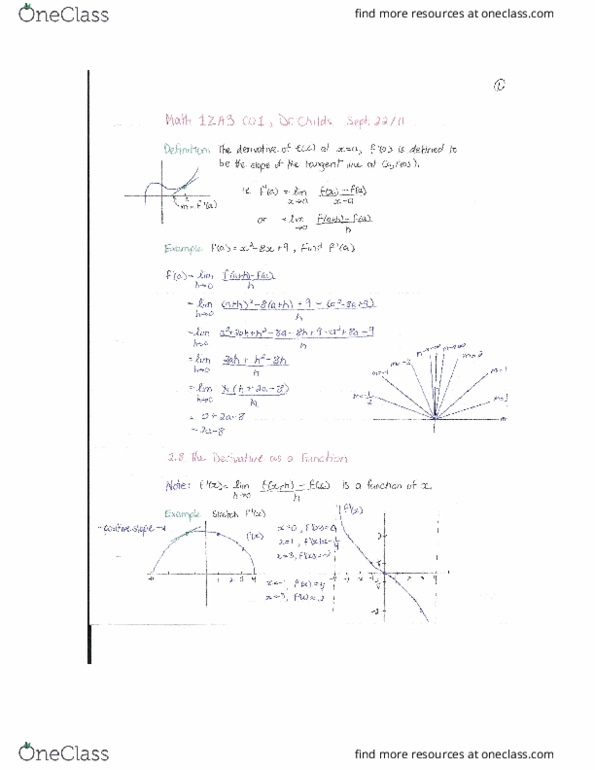 MATH 1ZA3 Lecture Notes - Lecture 3: Sept thumbnail