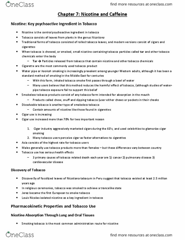 PSYC62H3 Chapter Notes - Chapter 7: Tachycardia, Stimulant, Blood Vessel thumbnail