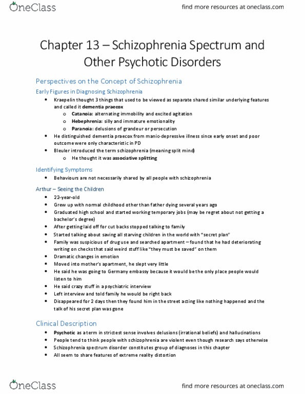 Psychology 2030A/B Chapter Notes - Chapter 13: Mania, Extrapyramidal Symptoms, Twin thumbnail