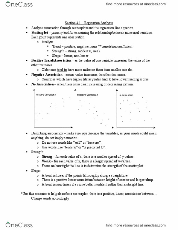 MATH 1150 Lecture Notes - Lecture 9: Scatter Plot thumbnail