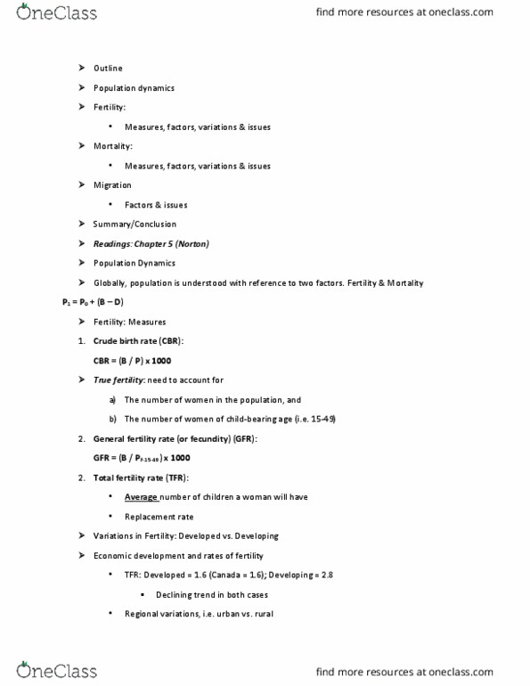 GEOG 1HA3 Lecture Notes - Lecture 6: Population Geography, Refugees Of The Syrian Civil War, Social Inequality thumbnail