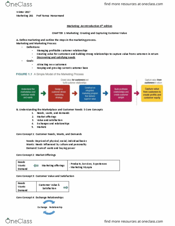 MARK 201 Lecture Notes - Lecture 1: Marketing Mix, Corporate Social Responsibility, Customer Engagement thumbnail