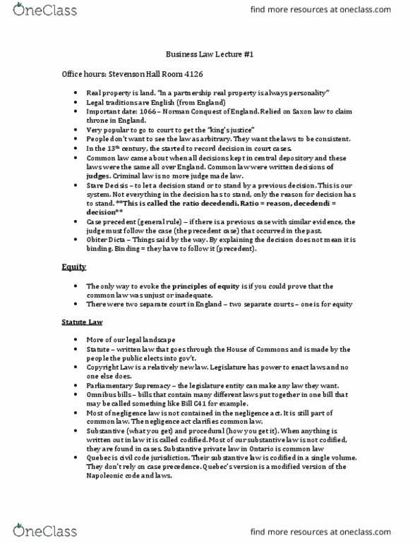 Management and Organizational Studies 2275A/B Lecture Notes - Lecture 1: Indian Act, Canada Act 1982, Family Law thumbnail