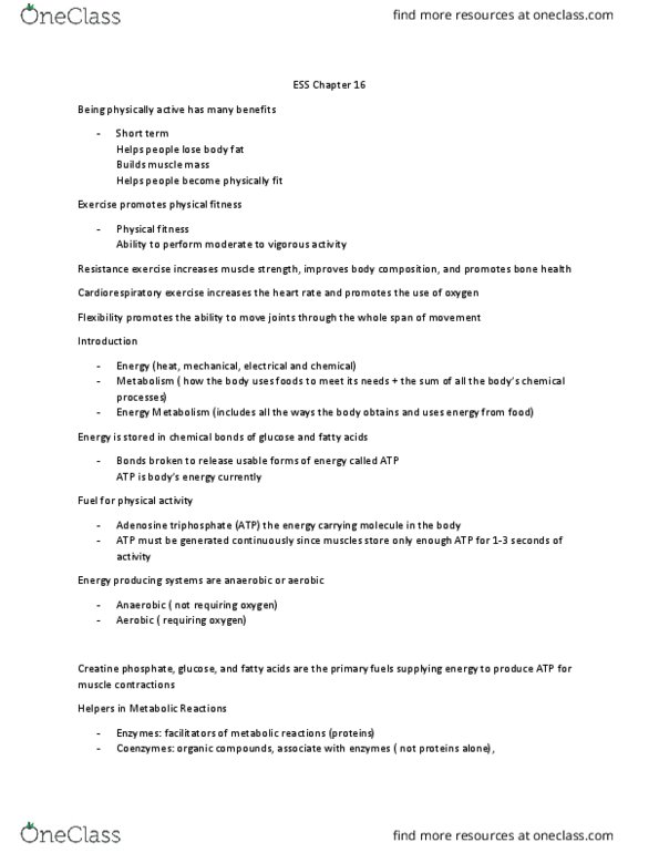 ESS 3 Lecture Notes - Lecture 3: Amenorrhoea, Osteoporosis, Skeletal Muscle thumbnail