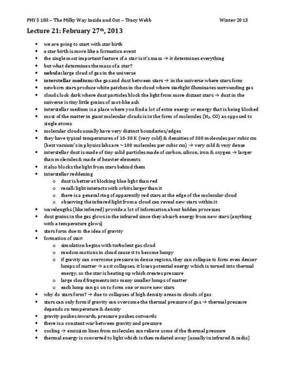 PHYS 183 Lecture Notes - Molecular Cloud thumbnail