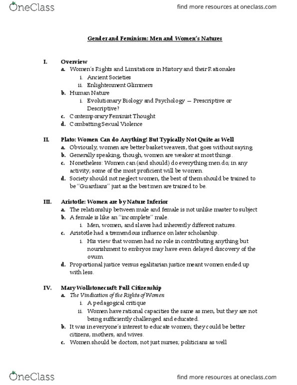 PO 215 Lecture Notes - Lecture 7: Medical Cannabis, John Stuart Mill, Mary Wollstonecraft thumbnail