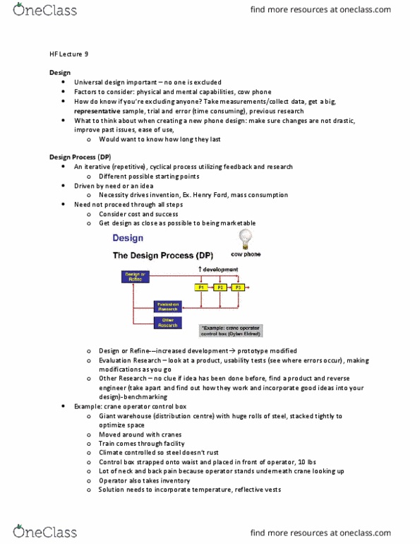 KINE 3620 Lecture Notes - Lecture 9: Diminishing Returns, Anthropometry, Universal Design thumbnail