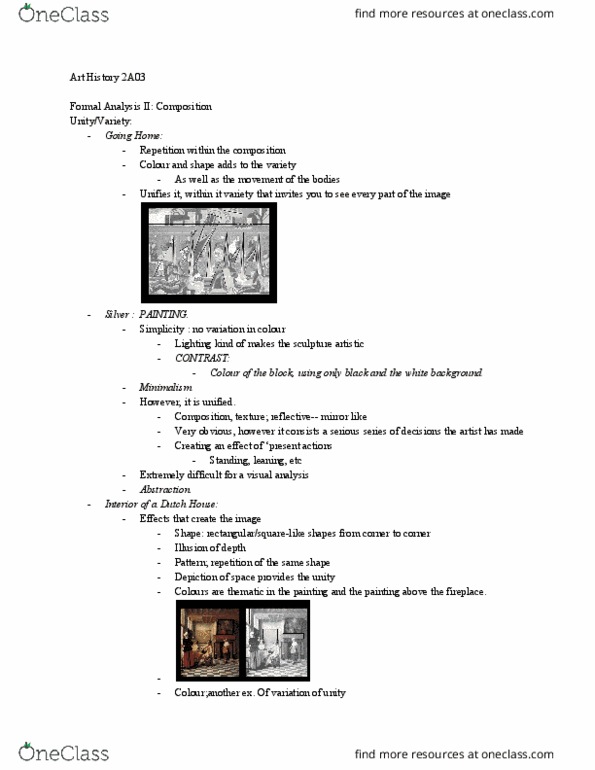 ARTHIST 2A03 Lecture Notes - Lecture 5: Louvre, Claes Oldenburg, Human Body thumbnail