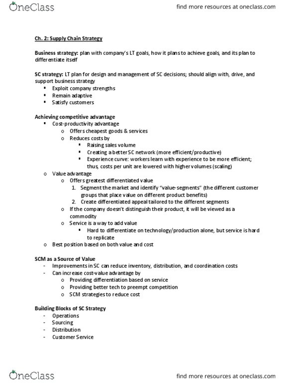 BMGT 372 Lecture Notes - Lecture 2: Six Sigma, Inventory Turnover, Asset Turnover thumbnail