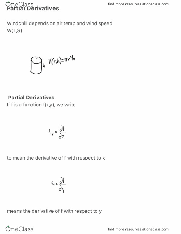MATH 1271 Lecture 10: Partial Derivatives thumbnail