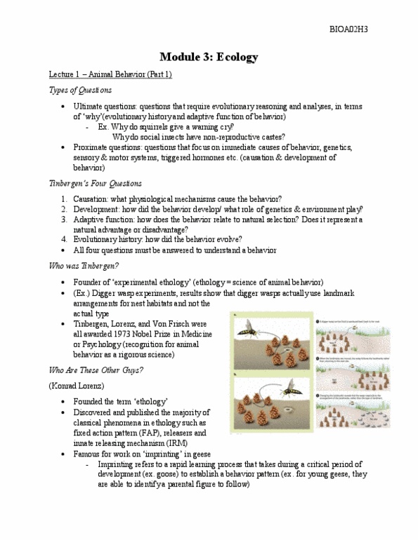 BIOA02H3 Lecture 25: Lecture 25 - Animal Behavior (Part 1) thumbnail