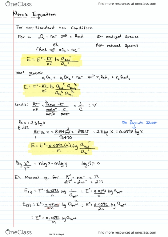MAT E341 Lecture 12: L12 Nernst Equation thumbnail
