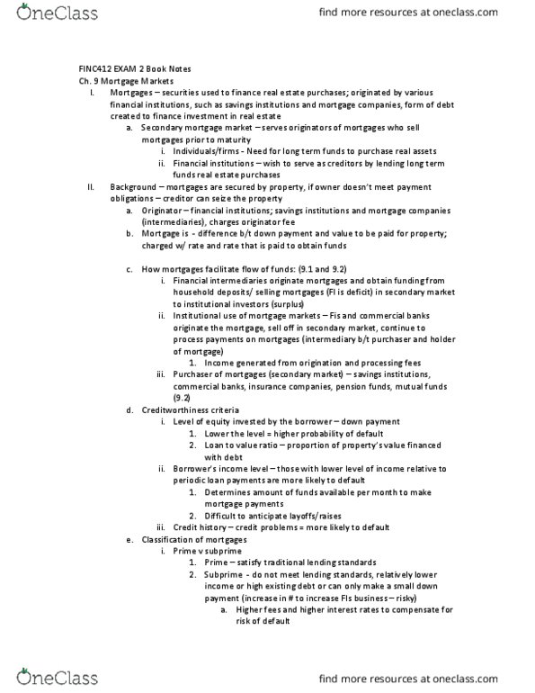 FINC412 Chapter Notes - Chapter 9,10,16,17,18: Eurodollar, Retained Earnings, Forward Market thumbnail