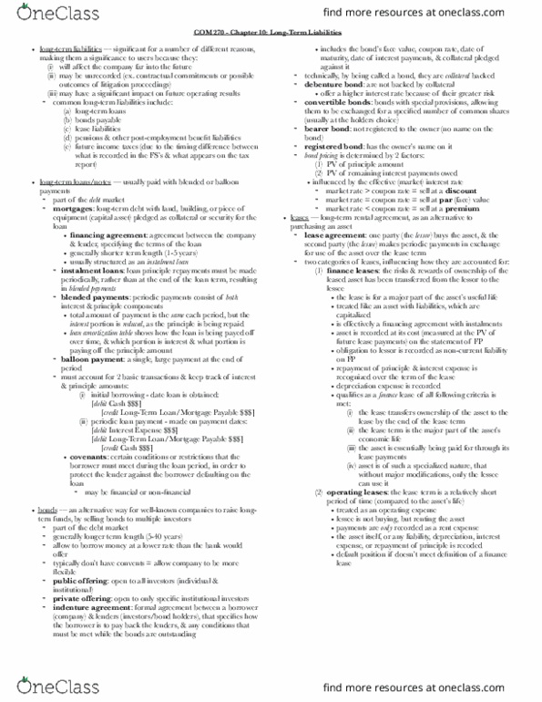 COM 270 Chapter 10: PDF COM 270 Notes - Ch. 10 thumbnail