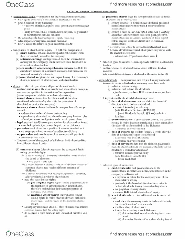 COM 270 Chapter 11: PDF COM 270 Notes - Ch. 11 thumbnail