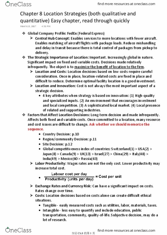 COMMERCE 2OC3 Lecture Notes - Lecture 8: Factor 5, Computer Hardware, Absenteeism thumbnail