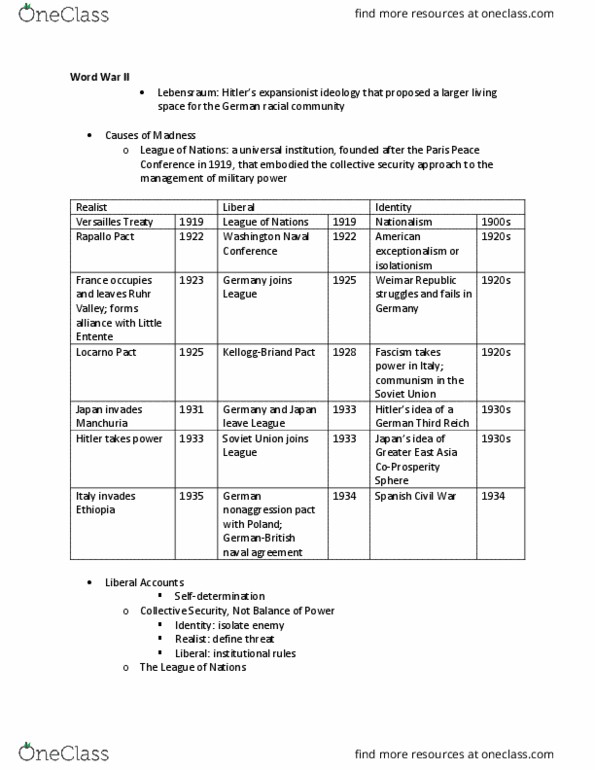 POLI 105 Chapter Notes - Chapter 3: Security Dilemma, Bandwagoning, Appeasement thumbnail