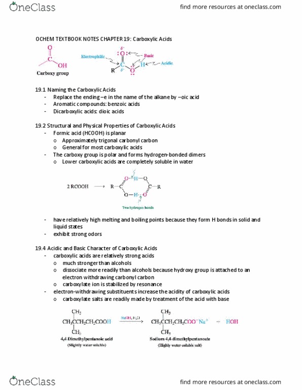 CHEM 140B Chapter Notes - Chapter 19: Lactone, Lithium Aluminium Hydride, Hydride thumbnail
