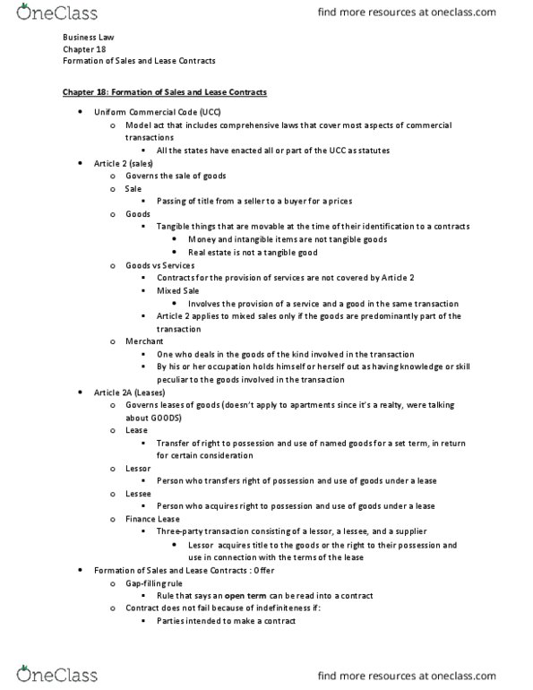 SCMA 323 Lecture Notes - Lecture 13: Parol Evidence Rule, Computer Program thumbnail