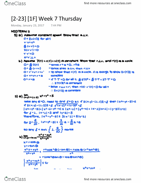 MATH 32A Lecture 17: [2-23] [1F] Week 7 Thursday thumbnail