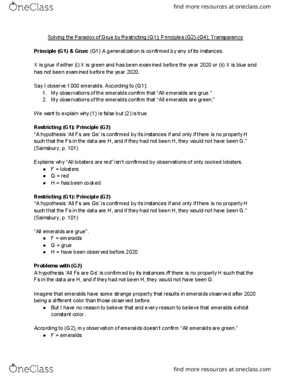 PHI 210 Lecture Notes - Lecture 15: Inductive Reasoning, If And Only If thumbnail