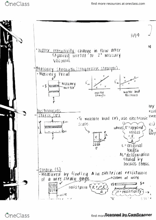CEGR 3255 Lecture Notes - Lecture 7: Stress (Mechanics), Strain Gauge thumbnail