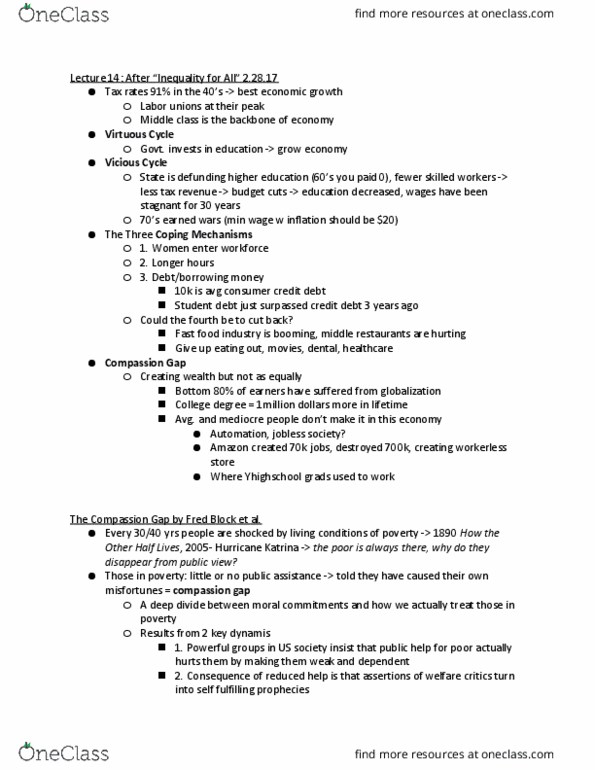 SOCIOL 1 Lecture Notes - Lecture 8: Cultural Capital, Social Capital, High Standard Manufacturing Company thumbnail