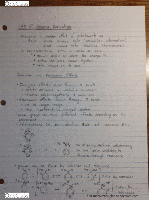CHEM267 Lecture Notes - Lecture 23: Reaction Rate, Benzene, Electronegativity thumbnail