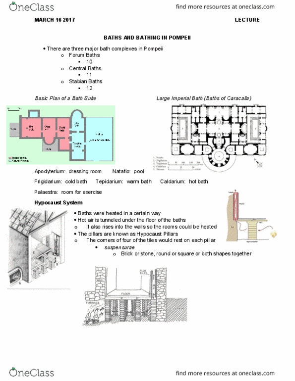 Classical Studies 3904G Lecture Notes - Lecture 16: Latrine, Swimming Pool, Laconicum thumbnail