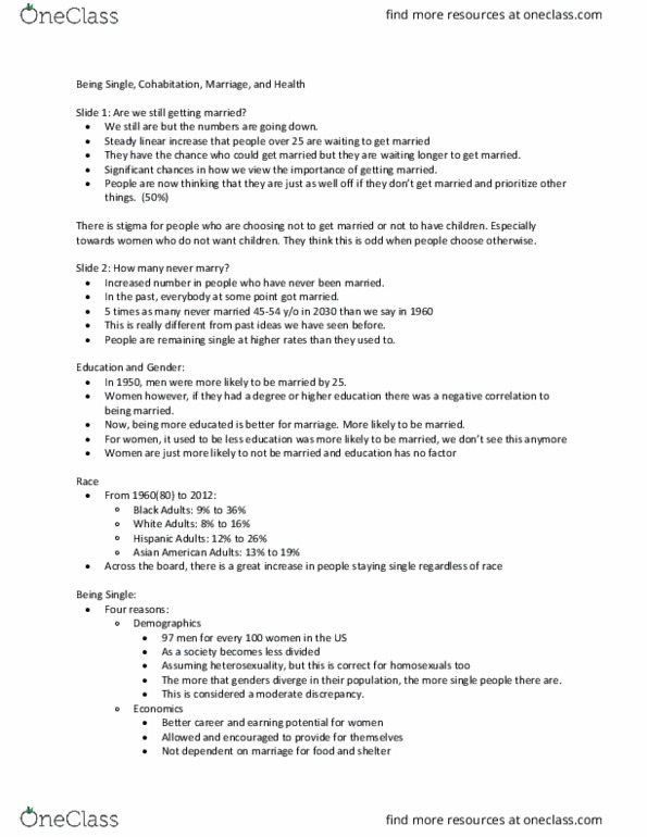 HDF 304 Lecture Notes - Lecture 11: Married People, Quasi, Heterosexuality thumbnail