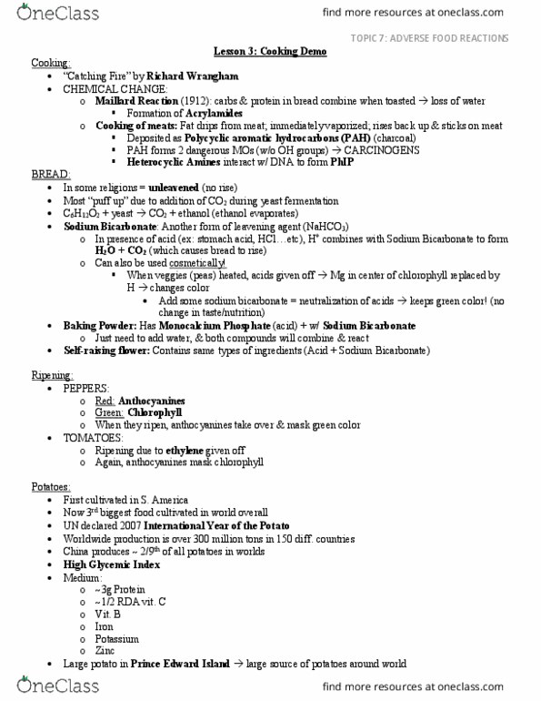 CHEM 181 Lecture Notes - Lecture 7: Enzyme, Collagen, Emulsion thumbnail