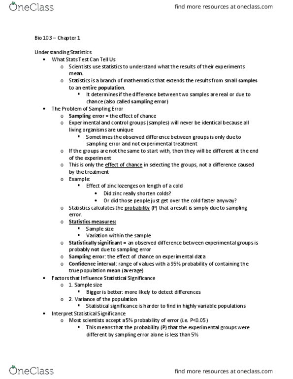 BIO 103 Lecture 2: Statistics thumbnail