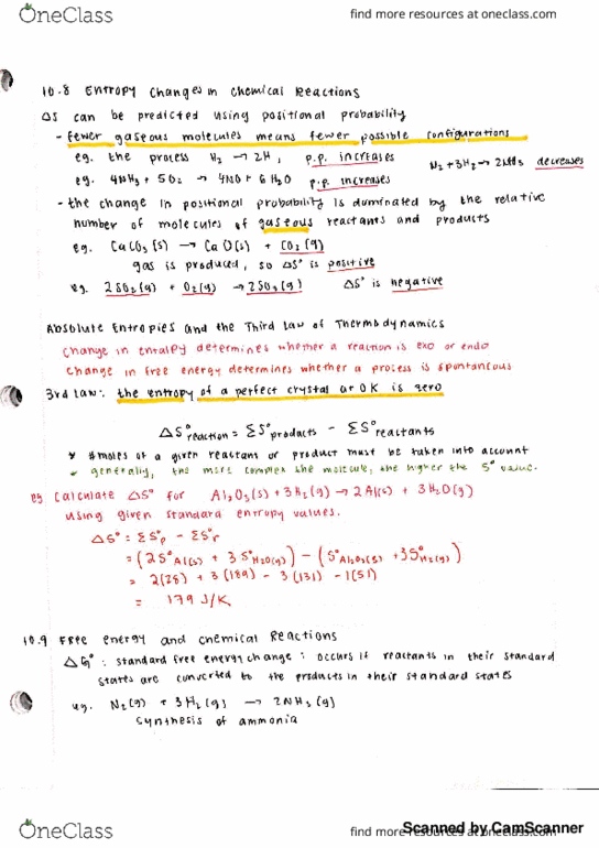 CHE 2B Chapter Notes - Chapter 10.8-10.11: Chlordiazepoxide, Equilibrium Point, Joule thumbnail