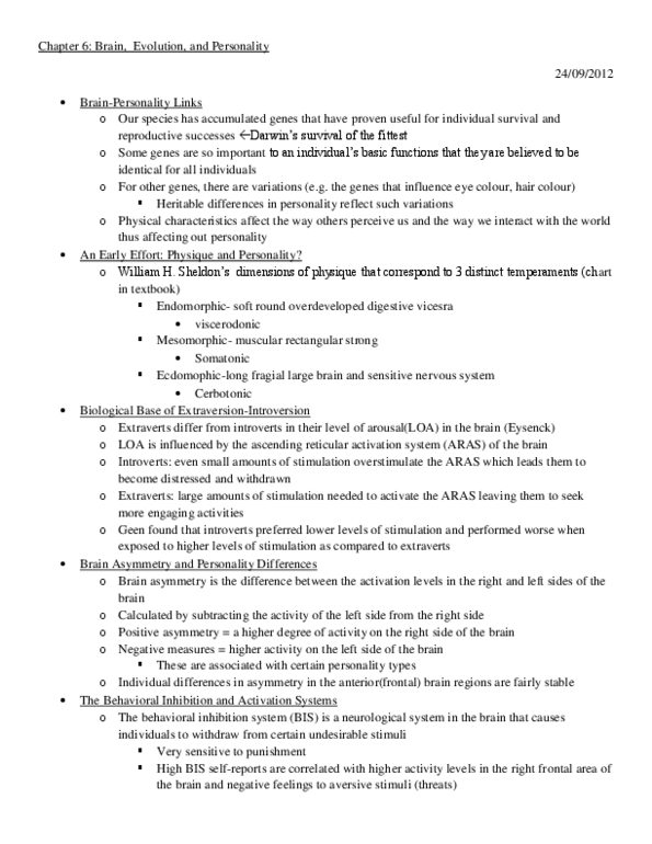 Psychology 2550A/B Lecture Notes - Functional Magnetic Resonance Imaging, Monoamine Neurotransmitter, Multiple Sex Partners thumbnail