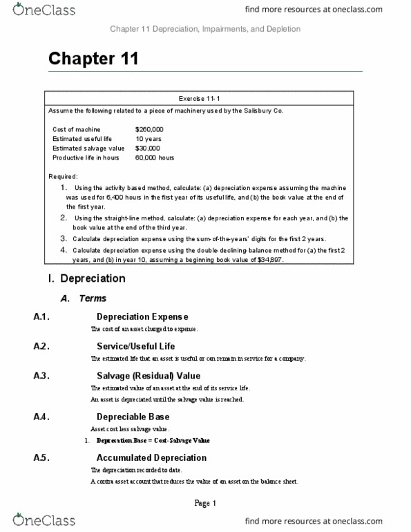AC 305 Lecture Notes - Lecture 11: Impaired Asset, Book Value, Income Statement thumbnail