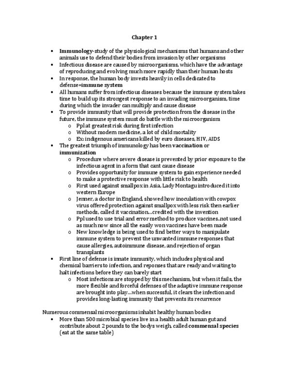 BIO120H1 Chapter Notes - Chapter 1: Dendritic Cell, Eosin, Histology thumbnail