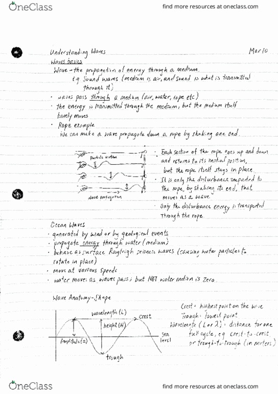 EOSC 114 Lecture Notes - Lecture 25: Wave Base, Wind Wave, Surface Tension thumbnail