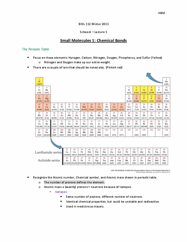 BIOL 112 Lecture Notes - Surface Tension, Partial Charge, Hydrogen Bond thumbnail