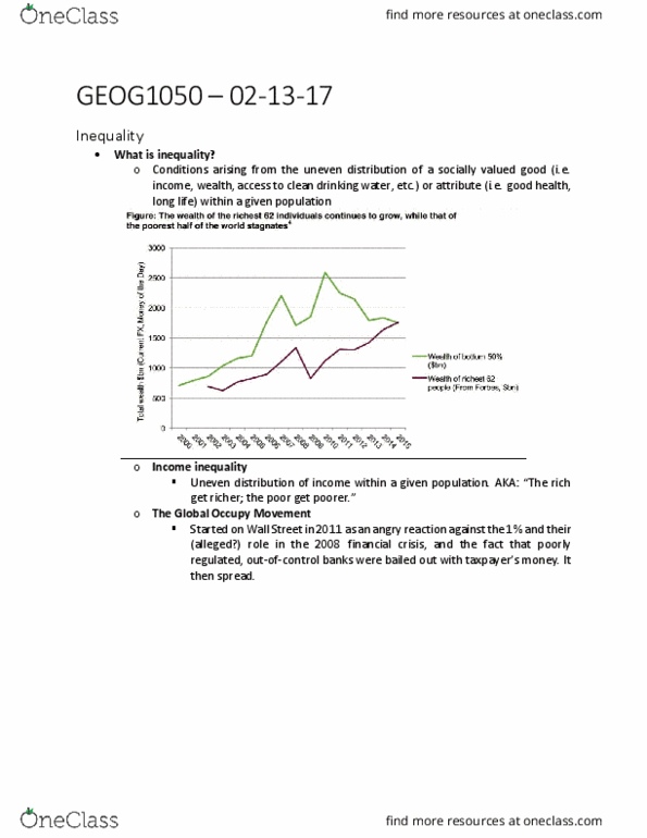 GEOG 1050 Lecture Notes - Lecture 10: Thorncliffe Park, Gini Coefficient, Visible Minority thumbnail